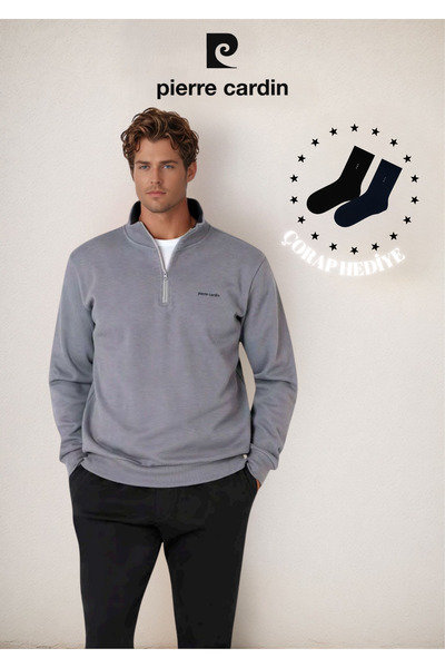Pierre Cardin Men's Clothing 100% Cotton Half Zipper Tracksuit Set L1.Pc.6116.001