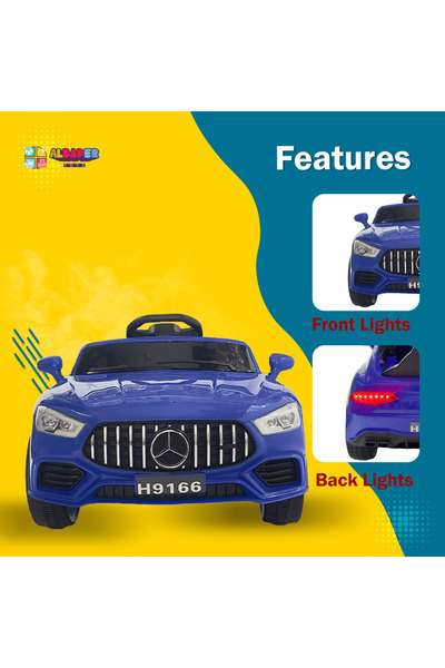 ALBADER Electric Car, Ride On Car Luxury Mercedes, With 12V Battery, 2 Motors, Remote Control, Music