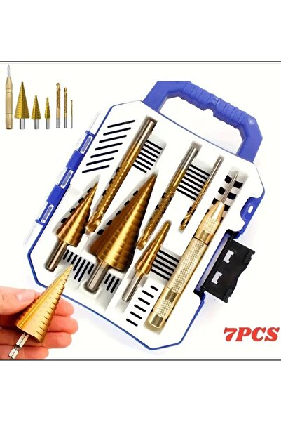 Lenox Tools 7 Parça Spiral Kademeli Matkap Ucu Sac Delme Hss Titanyum
