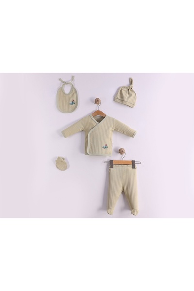 Fındık Baby&Kids طقم ملابس للأولاد مكون من 5 قطع مطبوع عليه دمية دب