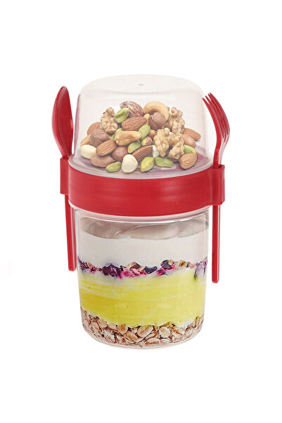 OEM Container with cutlery for yogurt, cereal, salad, soups, 1100ml