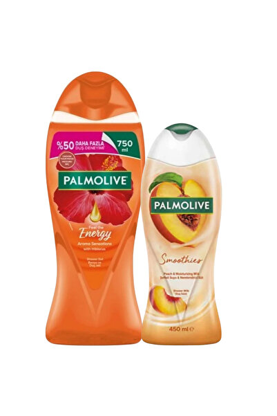 Palmolive Energy Duş Jeli 750 Ml + Smoothies Şeftali 450 Ml