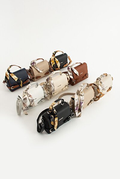 H&D COLLECTİON Multi-Compartment Quality Shoulder and Arm Bag with Bow and Belt Detail
