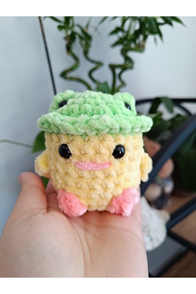 KREATİF TASARIM Chick with Hat Amigurumi Hand Knitted Toy