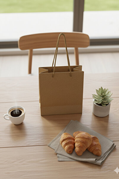 OLİ Art Kraft İpli Mini Karton Çanta 15x17x7 cm 25 Adet – Hediye Poşeti ve Takı Poşeti Minik P.oşet