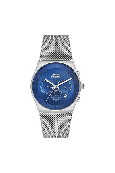 Slazenger Sl.09.1842.2.02 Men's Wristwatch |   42 Mm, Blue Dial, Steel Case and Band