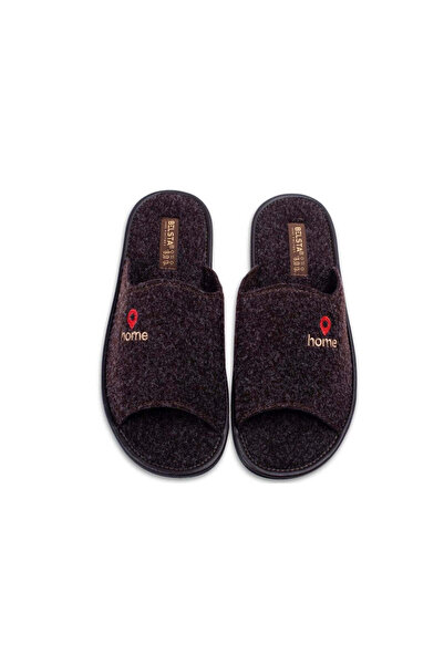 Belsta Brown felt slippers
