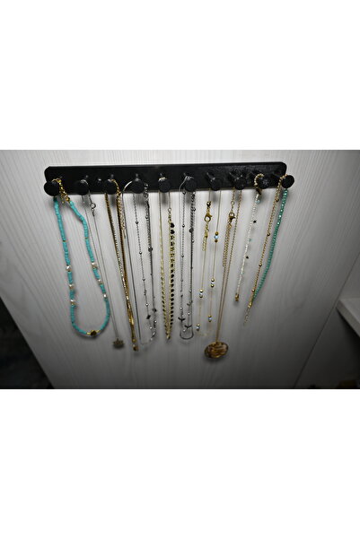 ÇK 3D TASARIM Siyah Takı Organizer 10 Bölmeli Askılık