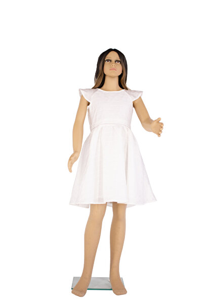 PETRA-ELISA Children's Lycra 20 Den Leotard with Evelina pattern, Gazelle, 11-13 years