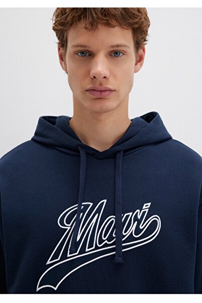 Mavi світшот з логотипом, вільний крій (зручний крій)