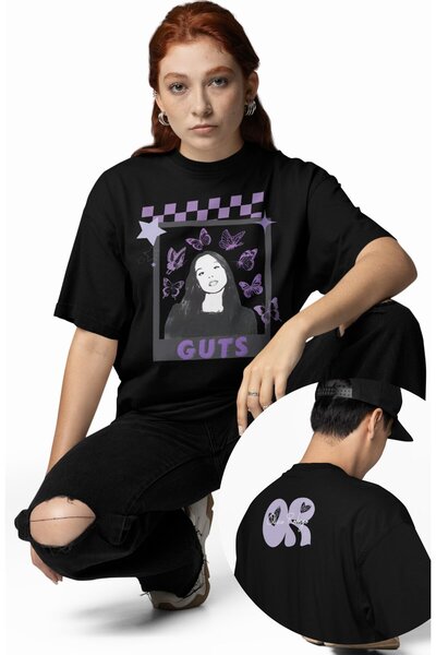 Fuddy Moda تي شيرت مطبوع للجنسين من Vintage OR Guts Ense، تي شيرت كبير الحجم ...