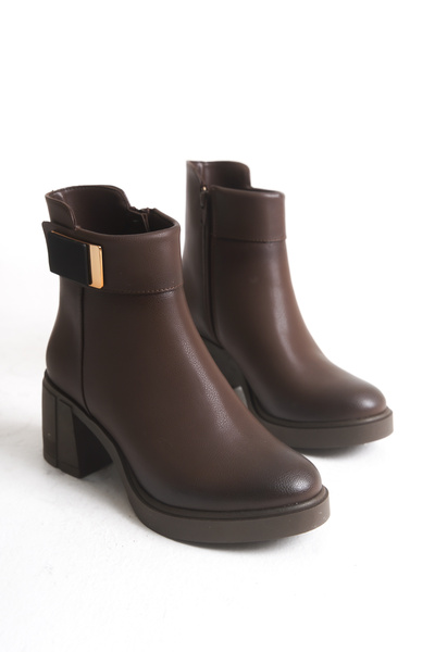 Solo Bag Women's New Season Flat Buckle Detailed Zippered Daily Comfortable Fit Boots