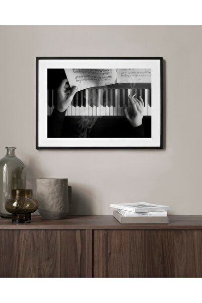Thetic Fumând lângă pianul - Poster de perete PREMIUM fără cadru cu estetică modernă