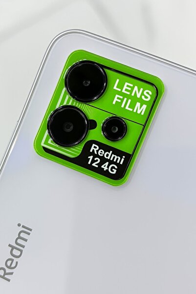 SOLİD CASE Redmi 12 Compatible Metal Tempered Lens Protector