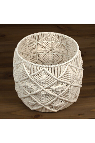 Hatidizayn El Yapımı Makrome Kova – Fotoğraf Props, Saksı & Dekoratif Aksesuar