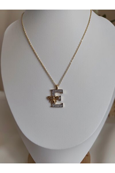 miyesa stainless steel Çelik E Harf Kolye