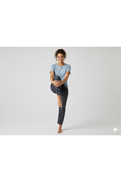 FAMES PİJAMA Winter Striped Women's Pajama Bottoms