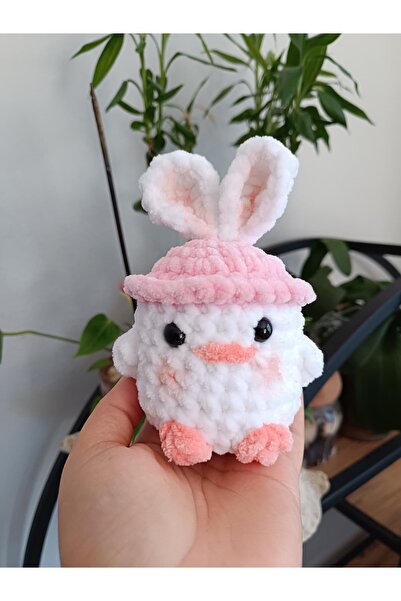 KREATİF TASARIM Rabbit with Hat Amigurumi Hand Knitted