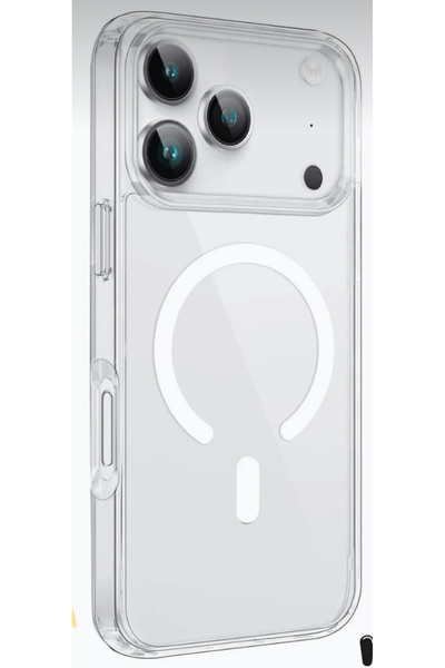 SOLİD CASE iPhone 17 Pro Max Non-Yellowing Magsafe Transparent Mica Lightweight Protective Case Non-Yellowing