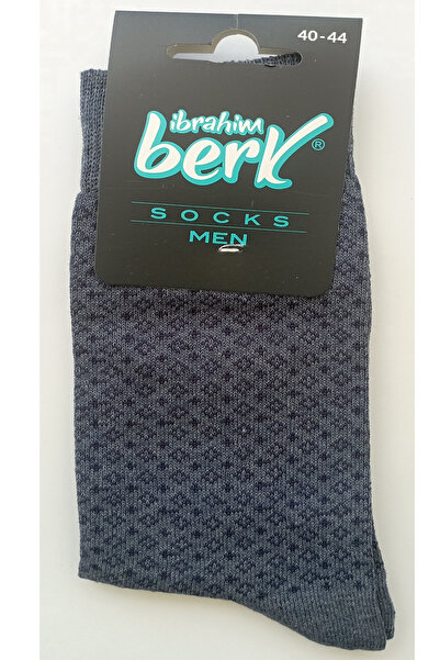 İbrahim Berk 5 Çift Erkek Dikişli Yonca Desenli Uzun Soket Çorap Karışık Renkli Klasik Çorap Seti