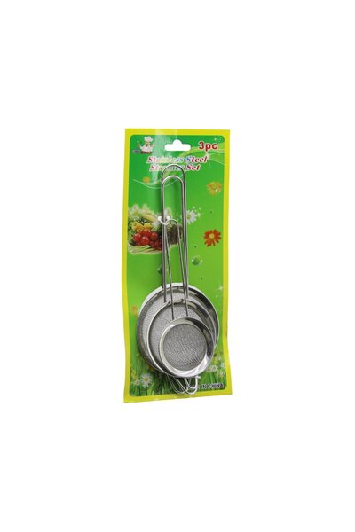 CT STONES 3Pcs Set Mini= 5-7-8cm Wire Strainer Metal Frame Metal Handle=8.5-10.5-10.5Cm (5446)