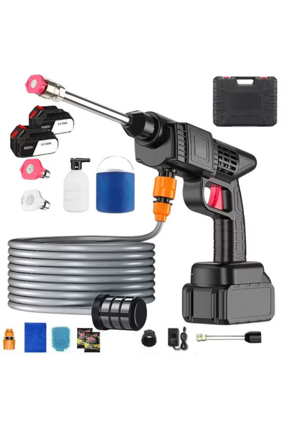 EMATTEIRO Aparat de Spălat cu Presiune Tip Pistol, fără Fir, 2 Acumulatori 48...
