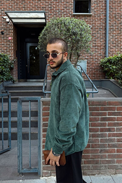 Livio Ferri Ανδρικό μακρυμάνικο πουκάμισο με βελούδινη εφαρμογή Yotau