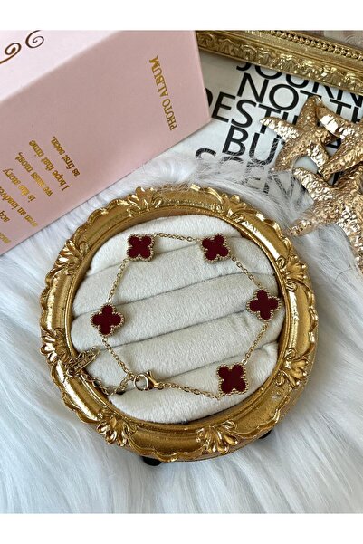 perry accessories مجموعة أساور من الفولاذ على شكل ورقة البرسيم ذات وجهين، طقم...