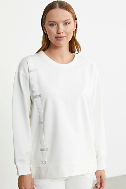 Eng Sementa 76380 Stone Detailed Crew Neck Tracksuit Set