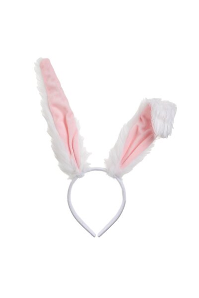 OEM Pink White Rabbit Ears Hair Crown