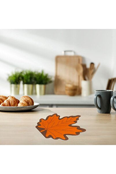 OEM 2-Ply Table Napkins in Leaf Shape Orange Brown 33x33cm - 12pcs