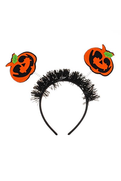 OEM Coronita Par cu Dovleci Portocalii & Tinsel Negru de Halloween