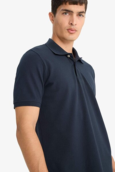 DeFacto Regular Fit Polo-Kragen Piqué Kurzarm-T-Shirt E9504AX25SM
