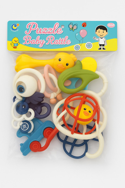 TSUMAB Puzzle Baby Rattle Set – Colorful Infant Toys for Early Development