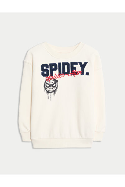 Marks & Spencer Pamuk Karışımlı Spider-Man™ Sweatshirt (2–8 Yaş)