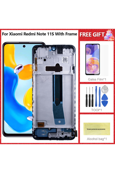 Choice1 مع إطار 6.43 بوصة AMOLED لشاشة Redmi Note 11S 2201117SG، SI، SY، SL ش...