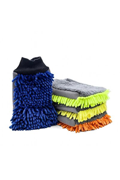 GENERAL قفاز غسيل مايكروفايبر متعدد الاستخدام كثيف لون عشوائي