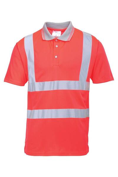 PORTWEST Protective T-shirt with reflective stripes, polyester-S477 M Red