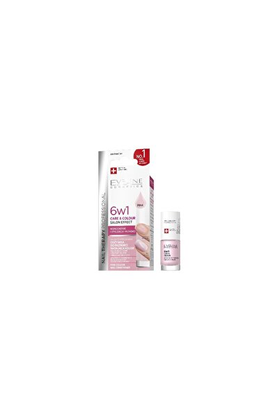 Eveline Cosmetics 6'sı 1 Arada Konsantre Tırnak Terapisi Bakım ve PEMBE Renk 5 ml