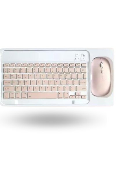 ForWhat Büro Ev Ofis Bilgisayarı için Kablosuz Pembe Bluetooth Klavye Mouse Seti