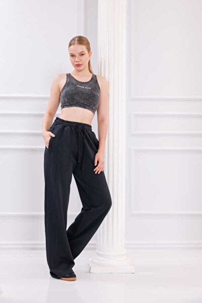 MOSRANİC بنطال رياضي أسود كبير الحجم للنساء MSC 2602alt