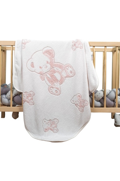 İME TİCARET بطانية شتوية للأطفال البنات والأولاد بنمط دمية الدب من الجاكار ويلفست 100 × 110 سم