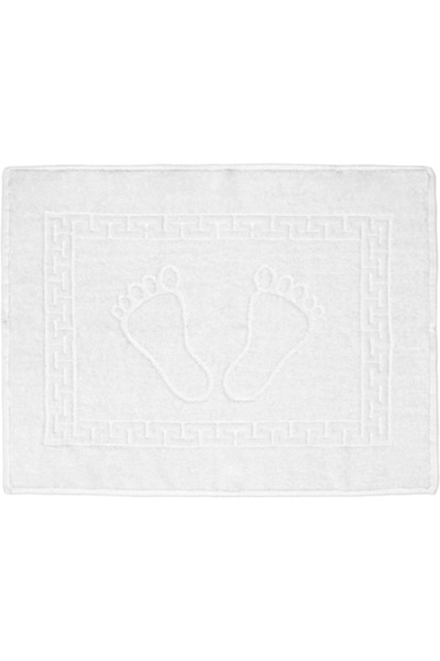 H Hotel Supplier Greek Hotel Supplier Bath Mat Towel, 50 x 70 cm, Cotton 100%, 700 gsm, White