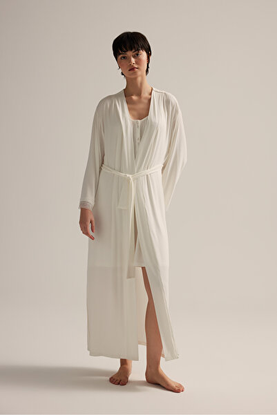 Hays Kadın Viskon Dantel Detaylı Sabahlık