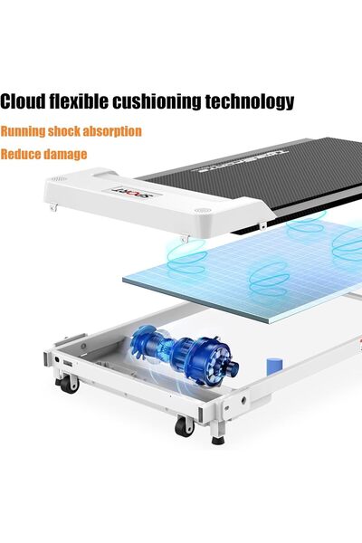 Rovyfota Folding Treadmill, Foldable Home Fitness Equipment with LCD for Walking & Running