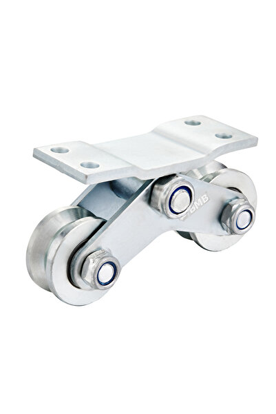 Lawazim عجلات BMB ذات عمودين وموازية 80 مم - بكرة مسار للأبواب المنزلقة الثقيلة