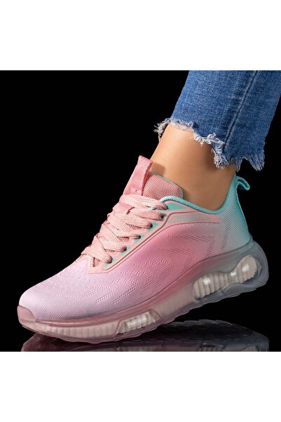 BMoD Women's pink and blue sneakers with a chunky sole MOD09503
