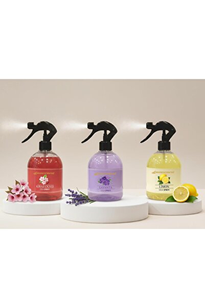 MOUVEMENT 500 Ml 3’lü Oda Spreyi Seti – Kiraz Çiçeği, Lavanta ve Limon Ferahlığı