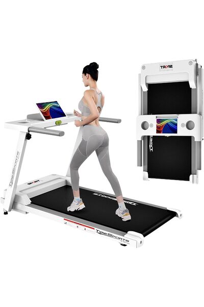 Rovyfota Folding Treadmill, Foldable Home Fitness Equipment with LCD for Walking & Running
