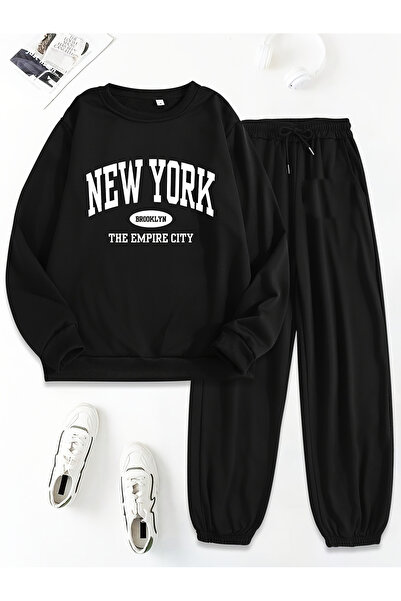 Lider Leather Γυναικείο Σετ Φόρμας 2 τεμαχίων με Στάμπα και Κουκούλα – Φούτερ...